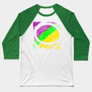 Abstract Mardi Gras Design Baseball T-Shirt